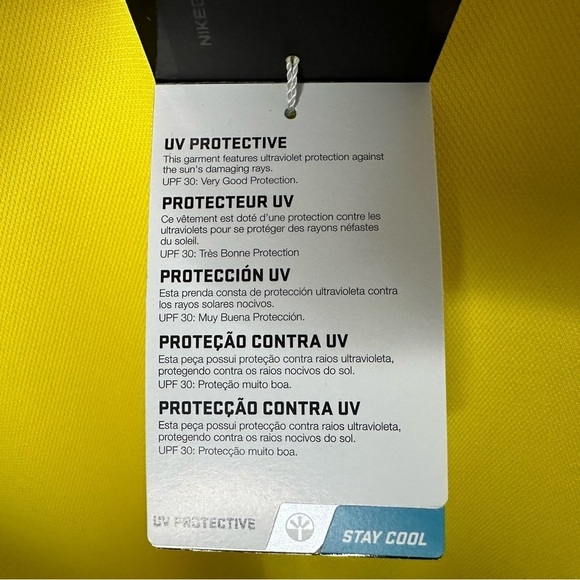 Nike Men Dri Fit UV Tech Golf Polo Shirt Sz Small Yellow Short Sleeve 358324 NWT - Picture 8 of 9